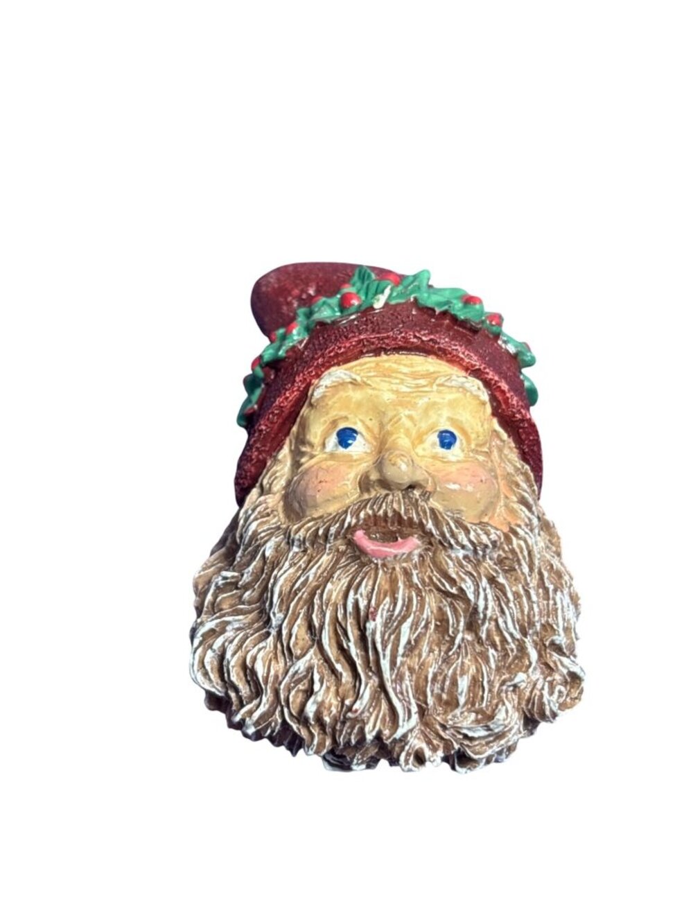 Vintage Resin Santa Claus Slider Pendant 1.75 inches